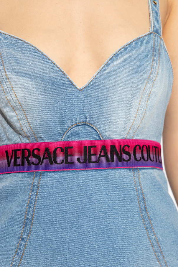 【関税&送料込】Versace Jeans Couture Chemisier Dress With R 0400021902229_BLACKGOLD?wid=